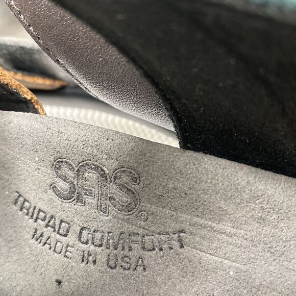 SAS Allegro Heel Strap Metallic Leather Dressy Comfort Sandal Size 11‎ - Picture 7 of 11